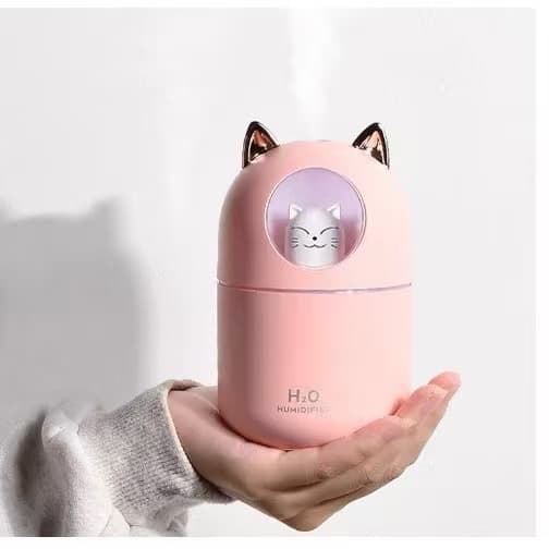 Mini Umidificador de Ar USB Ultrassônico Tipo Gato Portátil Silencioso para Ambientes