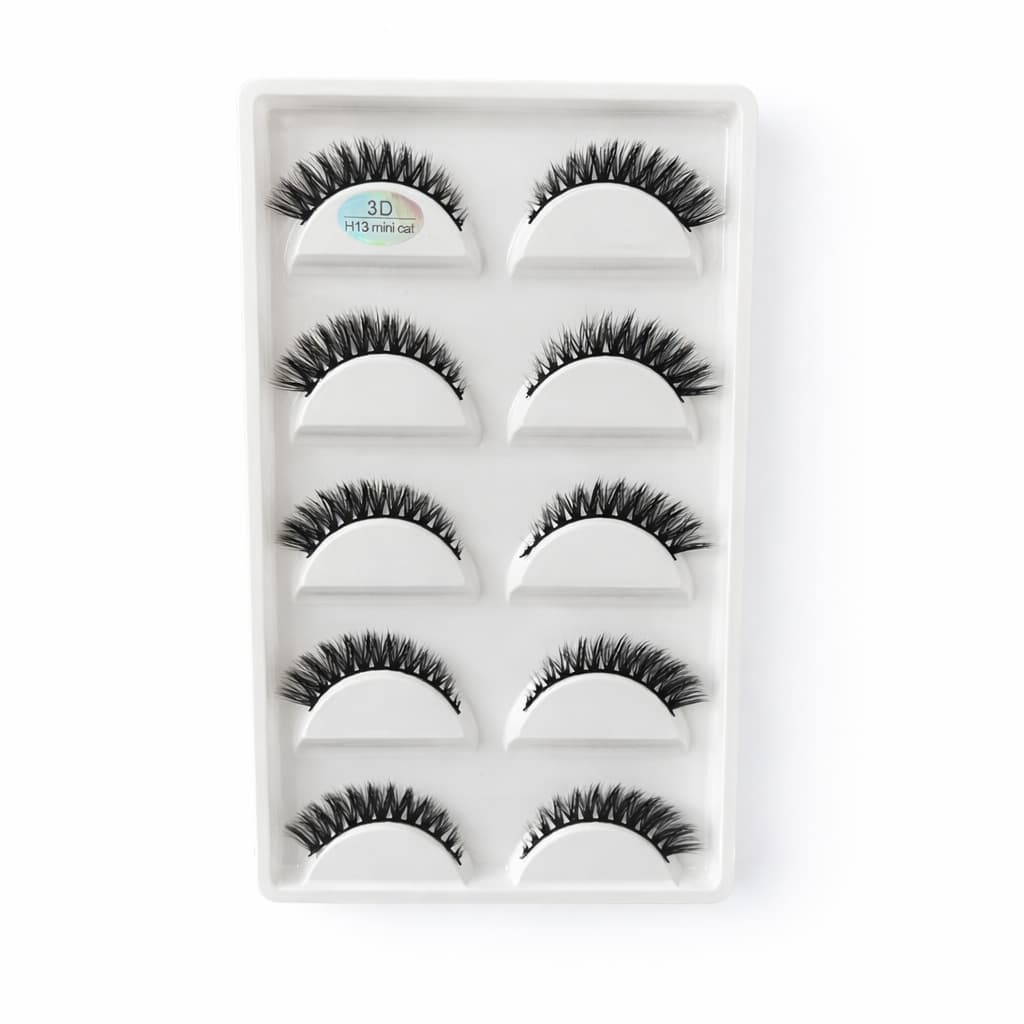 Cilios 3D MINICAT - Cartela com 5 pares