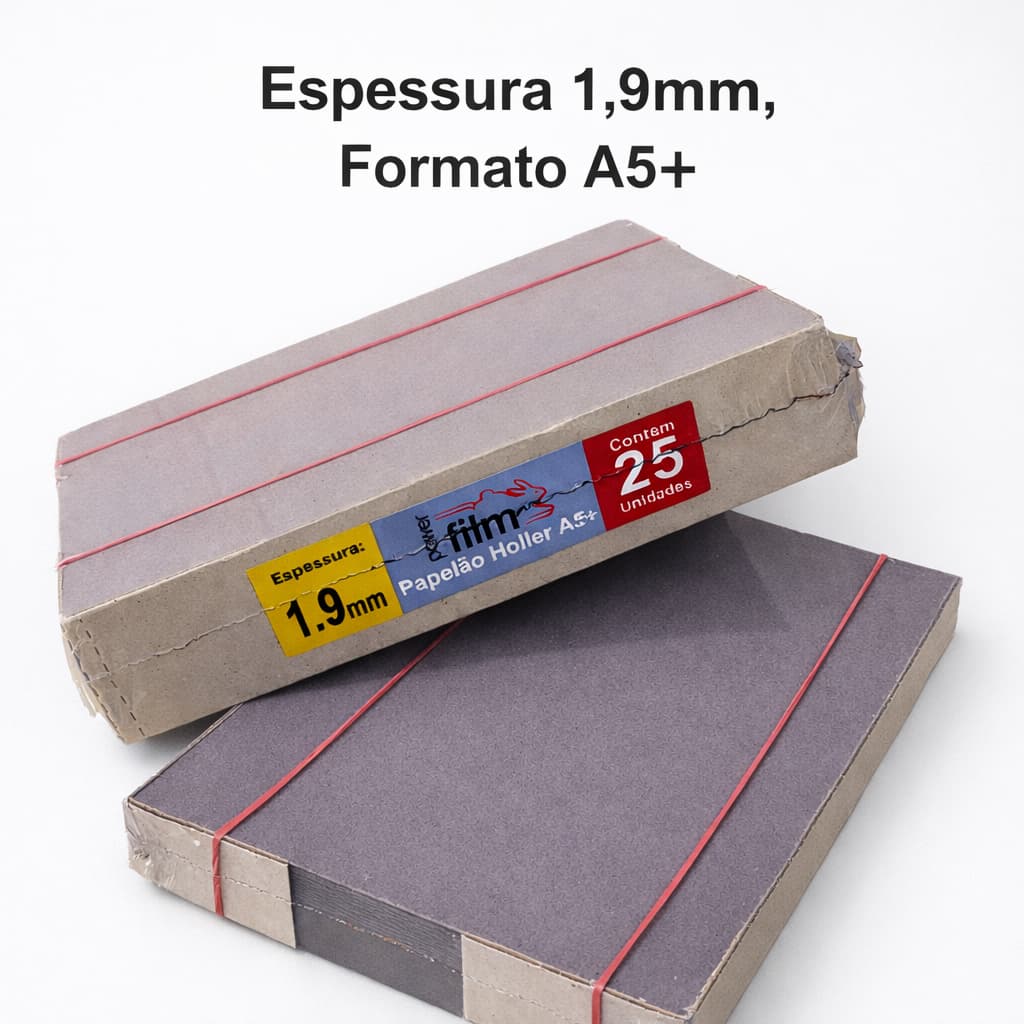 Papelao Holler - Kit 100 Cartao Capa Agenda A5+  1,9mm Encardenação