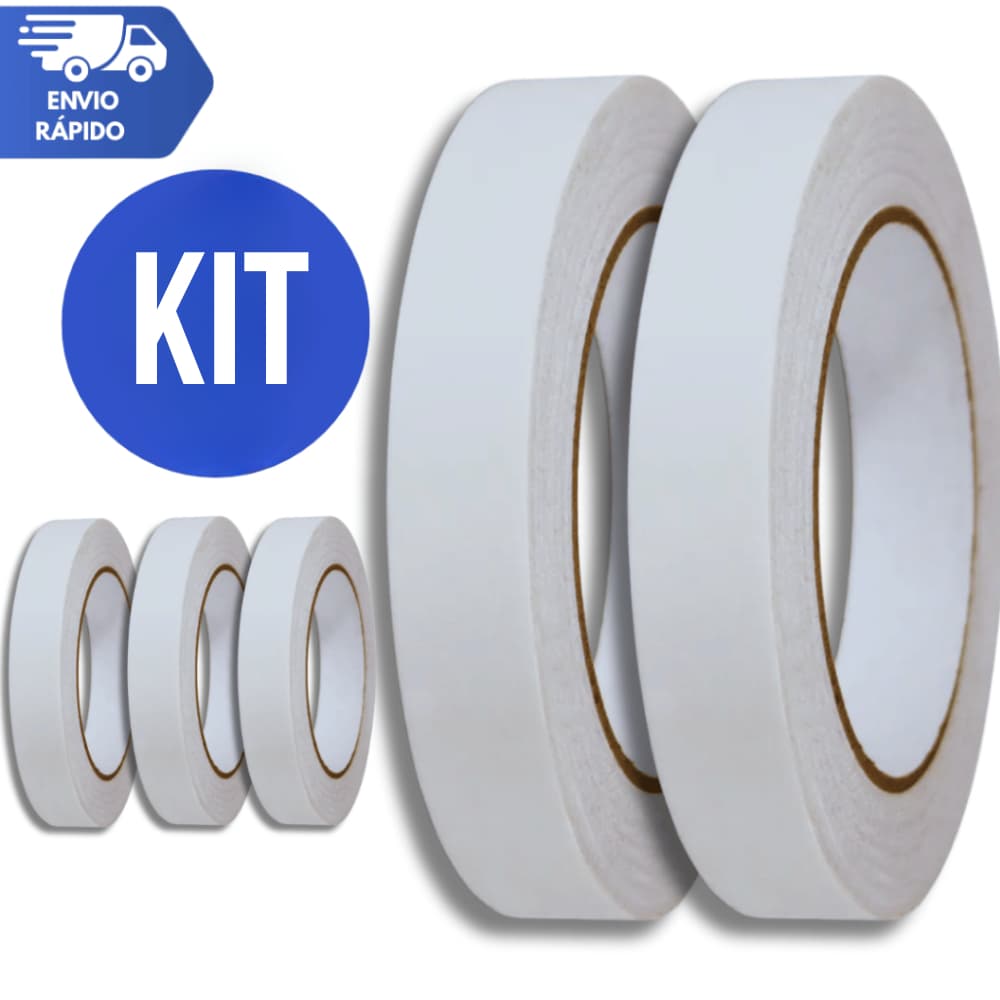 Fita Dupla Face Espuma Branca 2,4 Metros 2CM largura 1.7MM 1.5MM Multiuso Premium Variáveis
