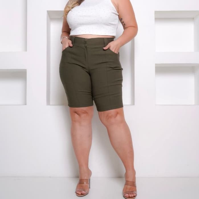 Bermuda Social Feminina Plus Size