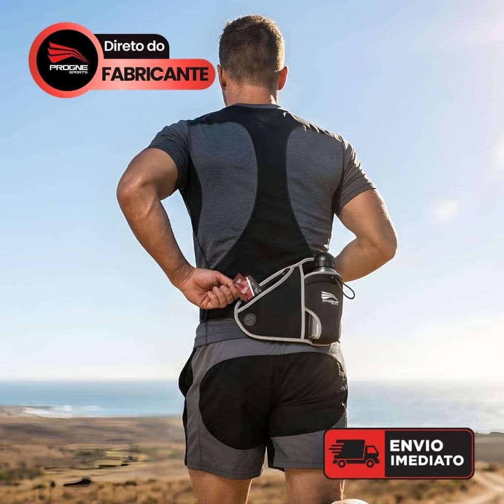 POCHETE PORTA GARRAFA HIDRATAÇÃO NEOPRENE PREMIUM - TREINOS CORRIDA CICLISMO - PROGNE SPORTS