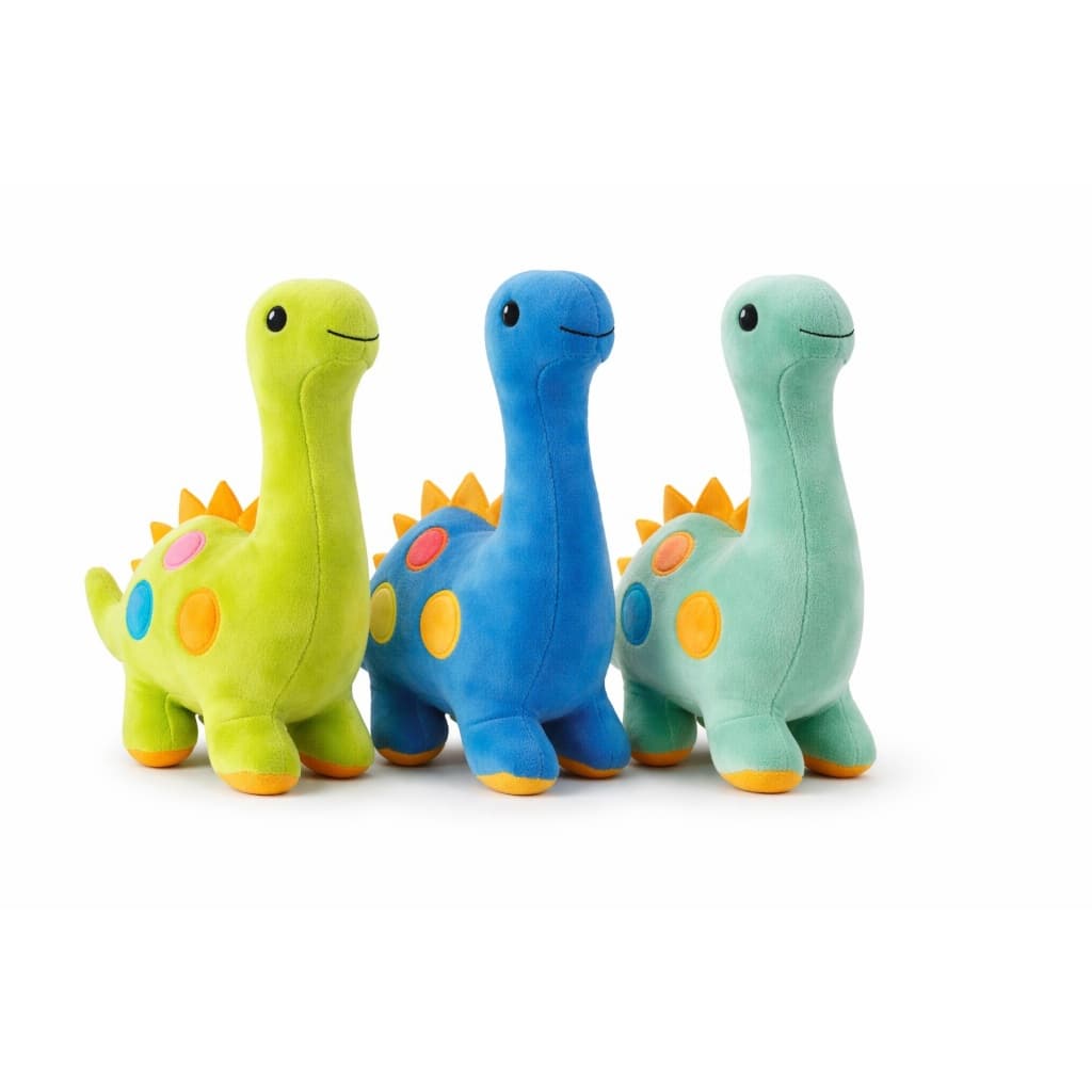 Dinossauro de Pelúcia Colorido 25cm Macio Antialérgico Infantil Presente Fofo Escolha Cor