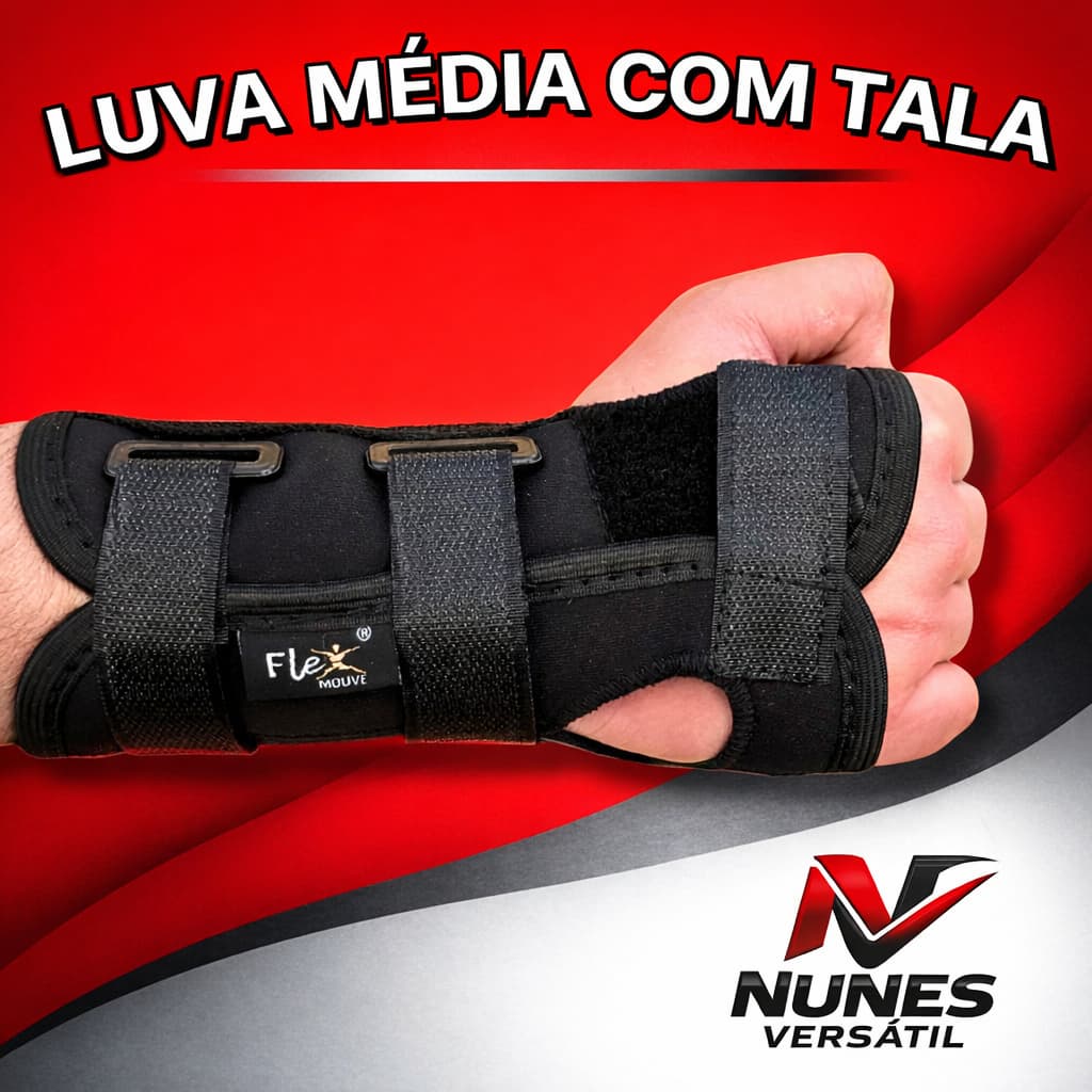 Munhequeira Punho Tala (serve para as duas mãos) imobilizadora Órtose Pulso Tendinite Órtese