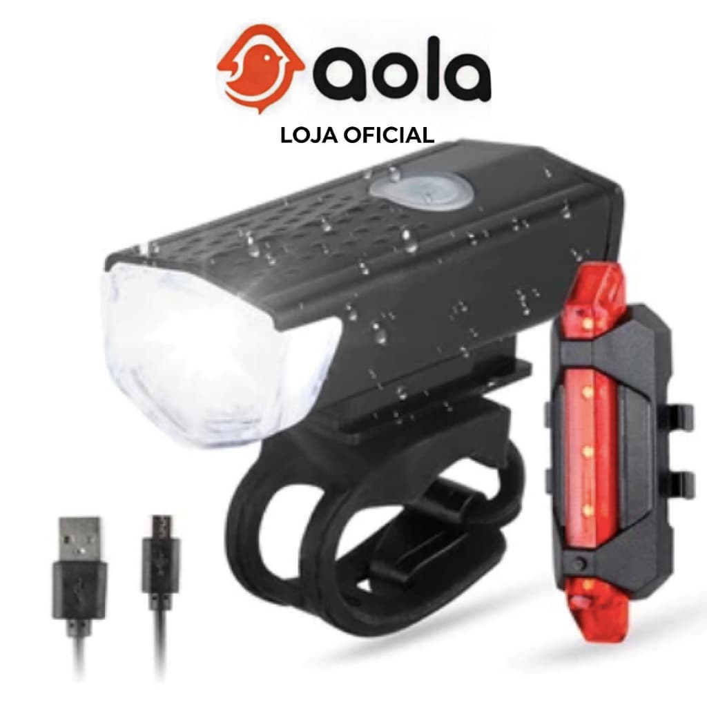 Kit de Lanterna e Farol de Bicicleta com Luz Ultra LED à Prova d'Água Ideal Trilha