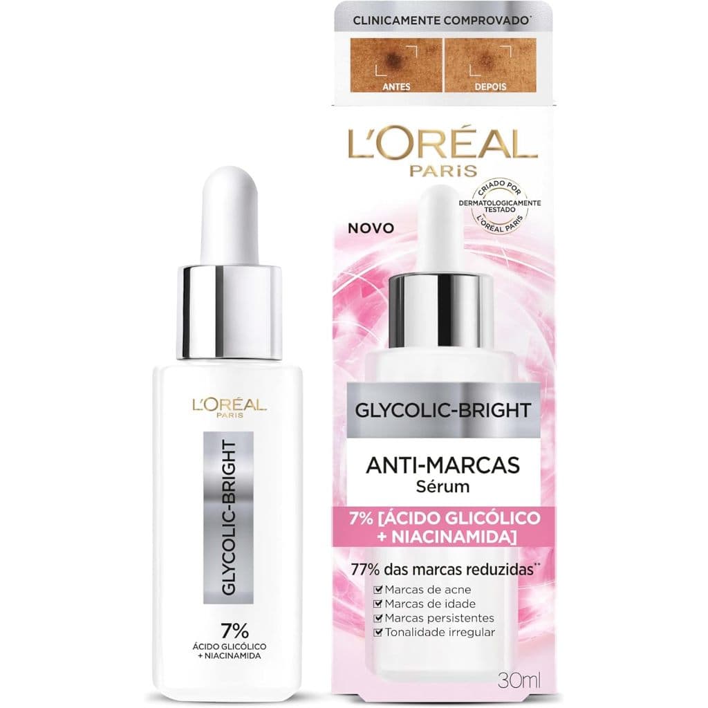 Sérum Facial Glycolic Bright 30ml - Luminosidade e Uniformidade com Ácido Glicólico e Niacinamida