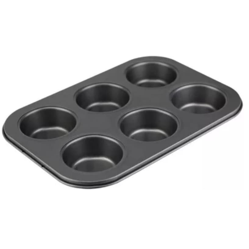 Forma Antiaderente Multiuso para Cupcakes, Muffins, Empada , Mini Tortas e Petit Gateau com 6 Cavidades