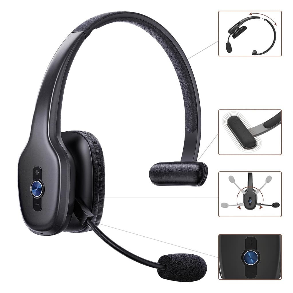Fone de ouvido Bluetooth mãos-livres para uso em call centers