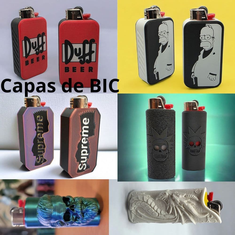 Capa Decorativa para Isqueiro Tipo BIC Estilo 3D Personalidade e Proteção
