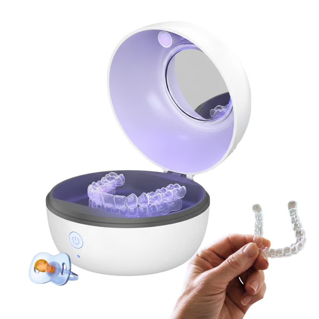 Esterilizador Portátil UV para Chupetas Dentaduras Aparelho Invisível  Recarregável USB