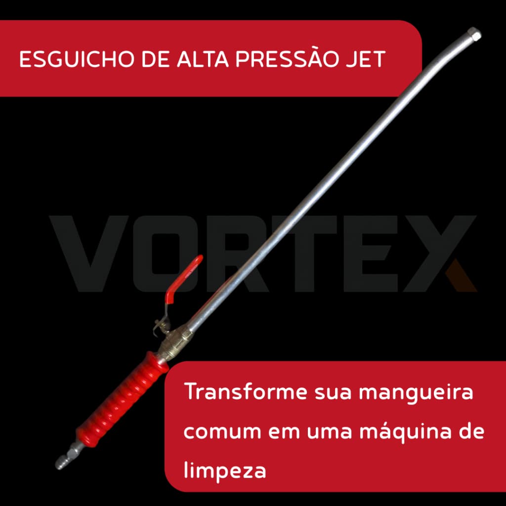 Esguicho Pressão Jet Aluminio Mangueira Ajustável Grnd Jato dágua Abraçadeira Engate Rápido Golfield