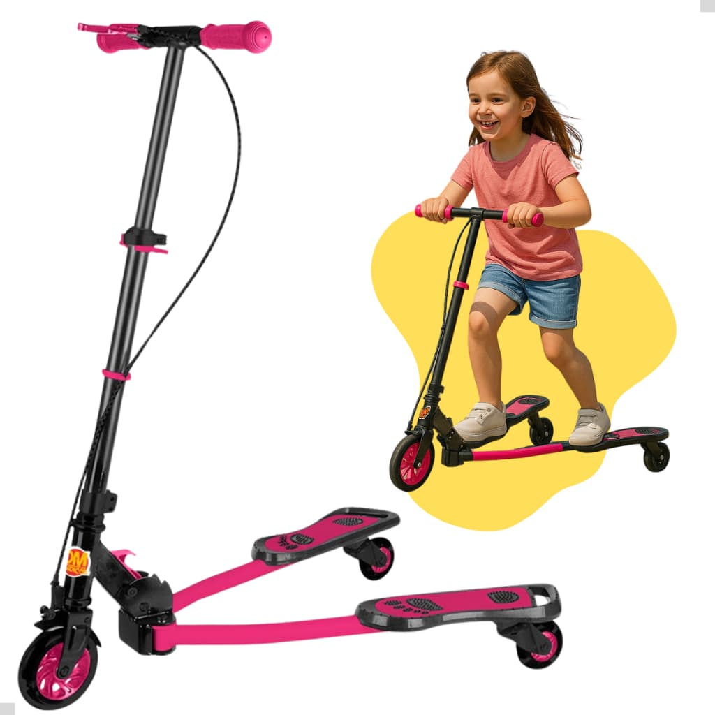 Patinete Meninas Infantil Abre E Fecha Frog Brinquedo 60kg Dobrável Freio