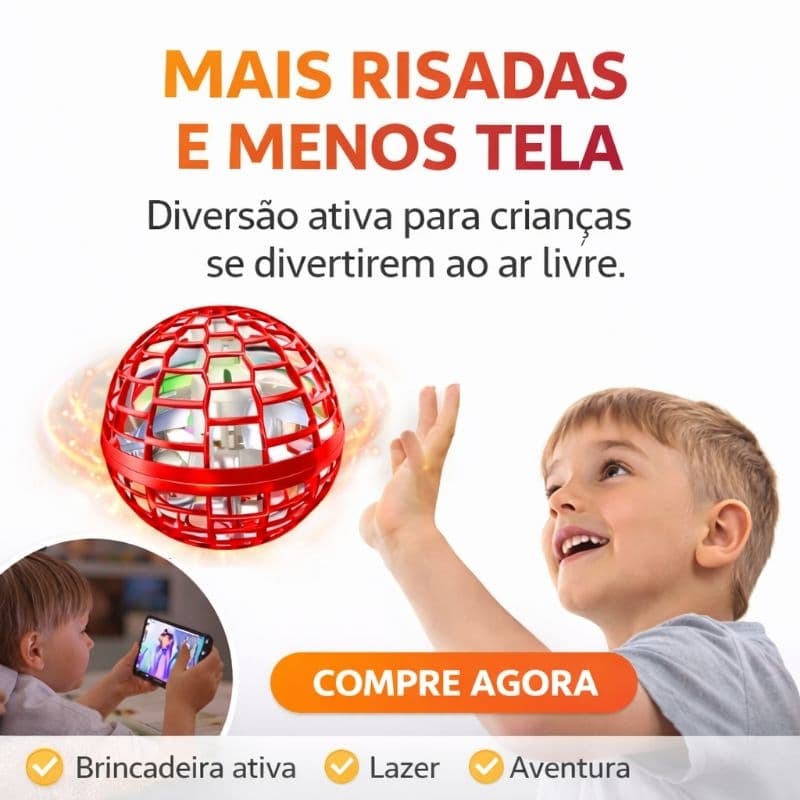 Bola Voadora Spinner LED Boomerang Transformável Disco Voador Infantil Brinquedo CORES SORTIDAS