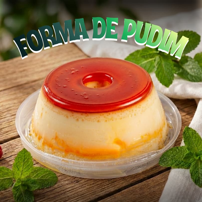 Forma de Pudim com tampa 120ml | 12 unidades | Forneável em Banho-Maria, Livre de BPA