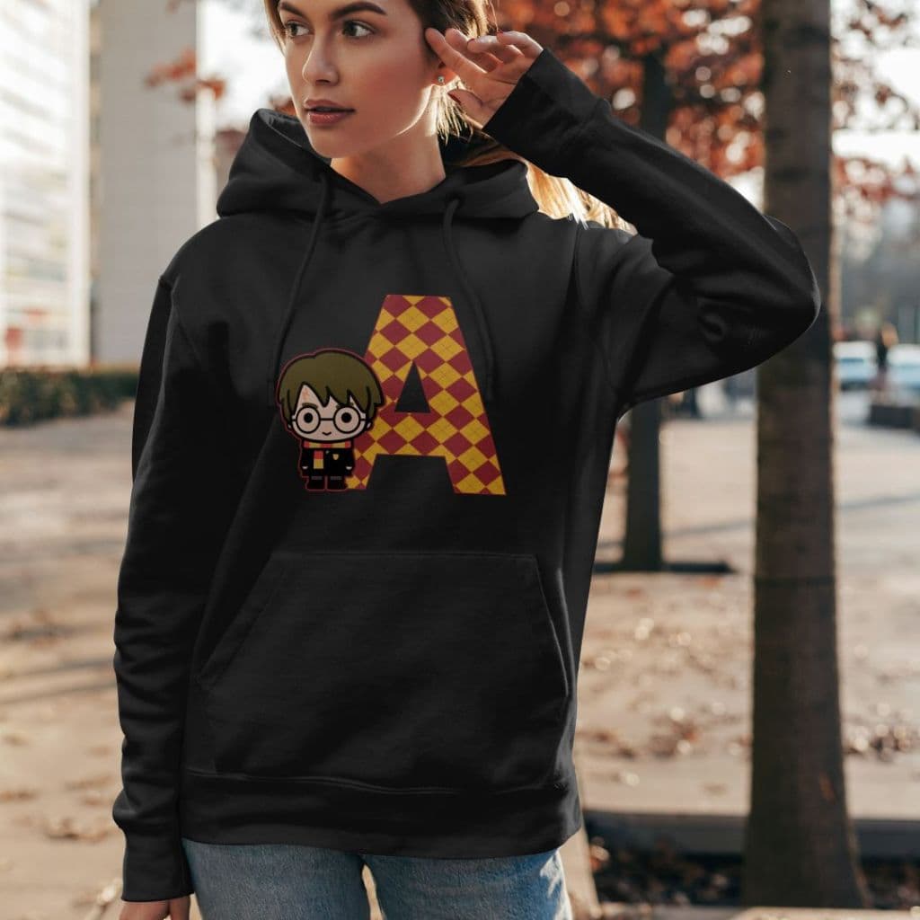 Moletom Canguru Harry Potter Letras Abcd Grifinória Blusa de Frio HP Feminina e Masculina