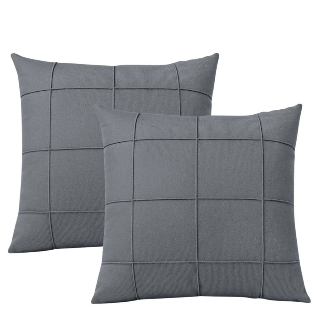 Kit Com 2 Almofadas Cheias Suede Quadrada 45x45cm Com Zíper