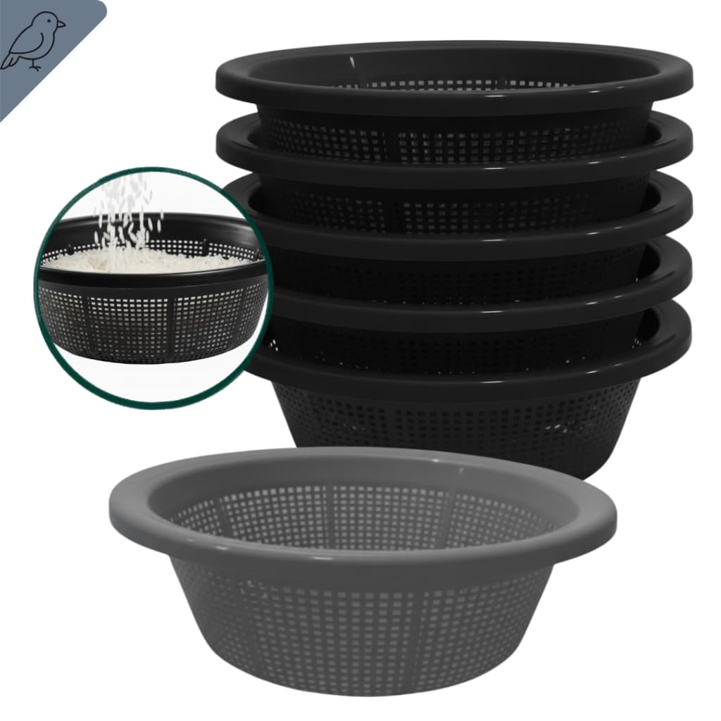 Conjunto 6 Escorredores Lavatudo Multiuso Cozinha Material Resistente Duravel Para Legumes Graos