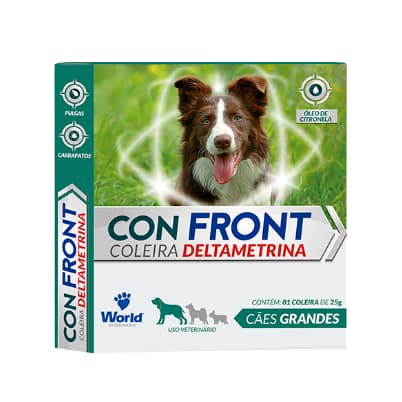 Coleira Antipulgas Para Cães G ConFront 25g World - USO VET