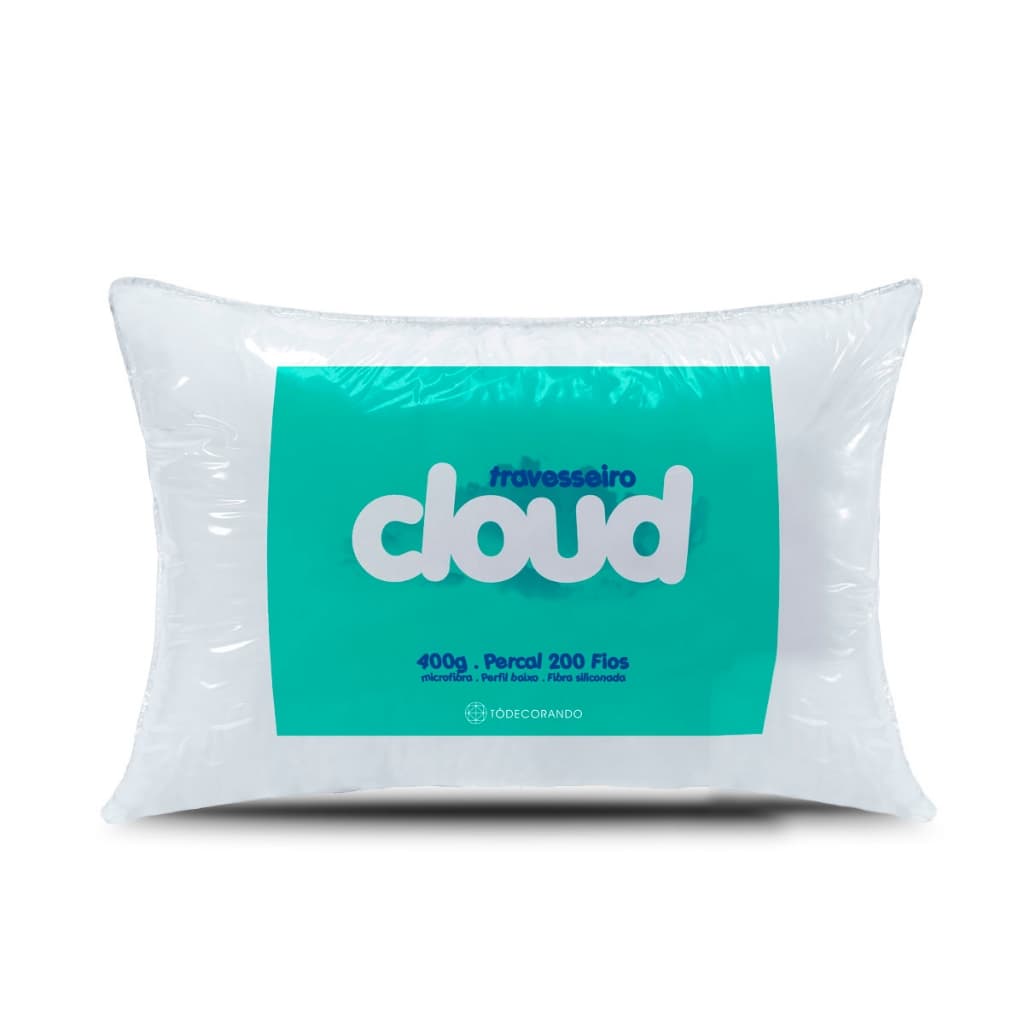 Travesseiro Percal 200 Fios Fibra Siliconada 70x50 Super Macio Confortável Antialérgico Hotel Cloud