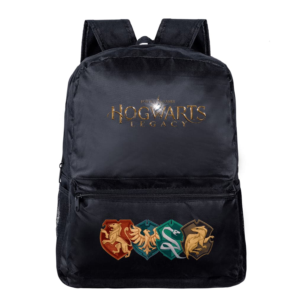Mochila Escolar Harry Potter Hogwarts Legacy Preta Reforçada Infantil Juvenil Adulto Resistente