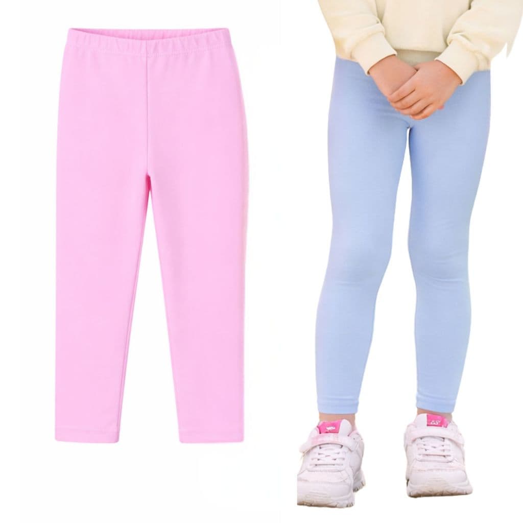 Kit 2 Calças Legging Infantil Lisa – Conforto e Estilo para o Dia a Dia