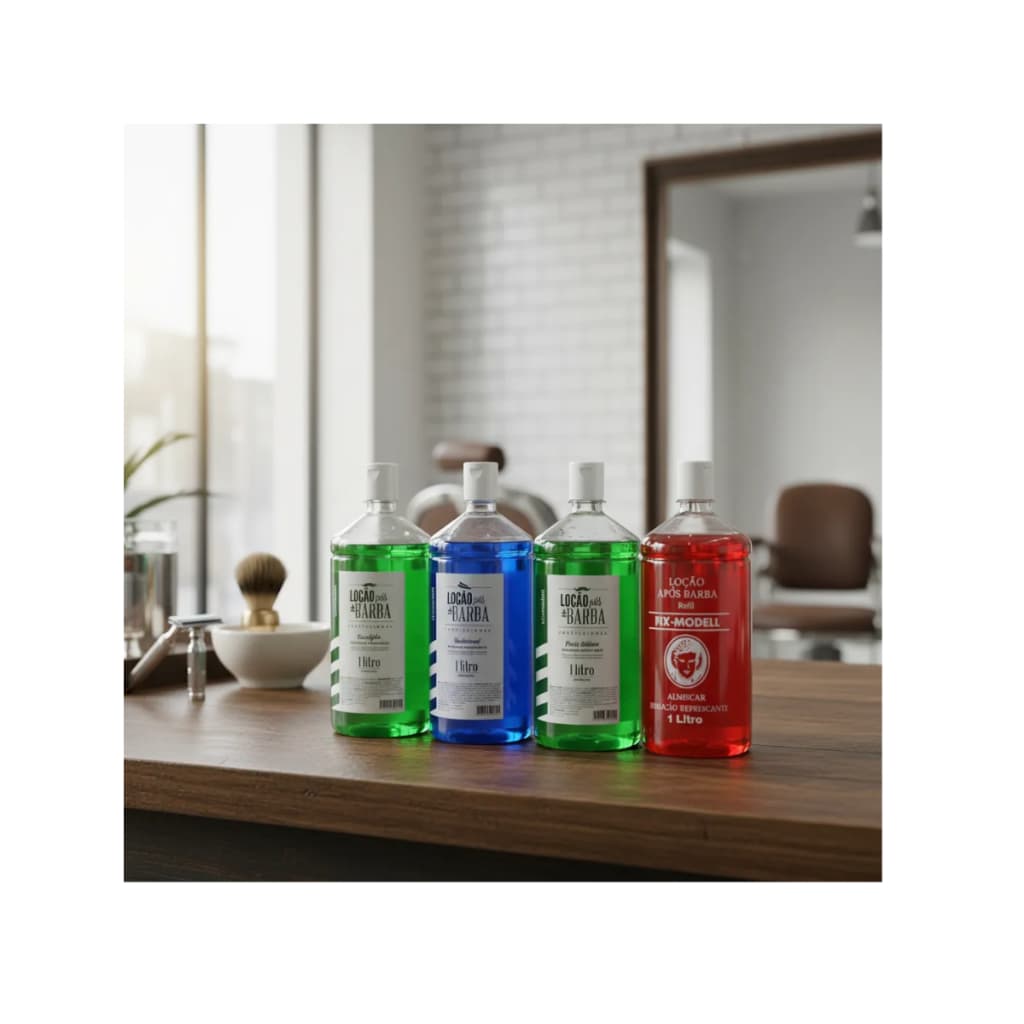 Loção Pós-barba 1 Litro Fix-Modell Kit com 4un sortidas