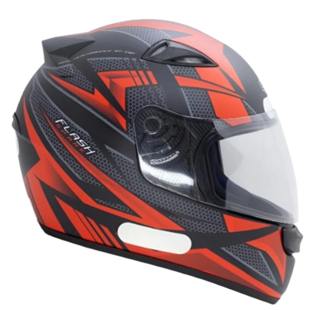 Capacete para Moto EBF New Sapark Flash Preto e Laranja