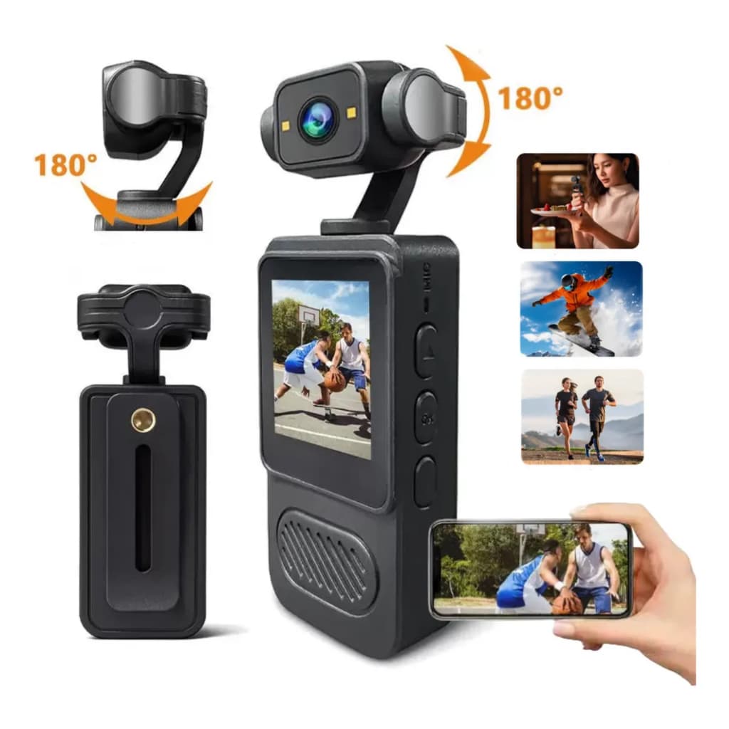 Câmera Ação Wi-fi Mini Gravador Esportivo Com Gravador de Voz
