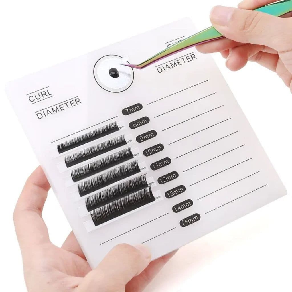 Placa Acrílica Grande Branca para Extensão de Cílios Profissional Lash Designer Suporte Fios