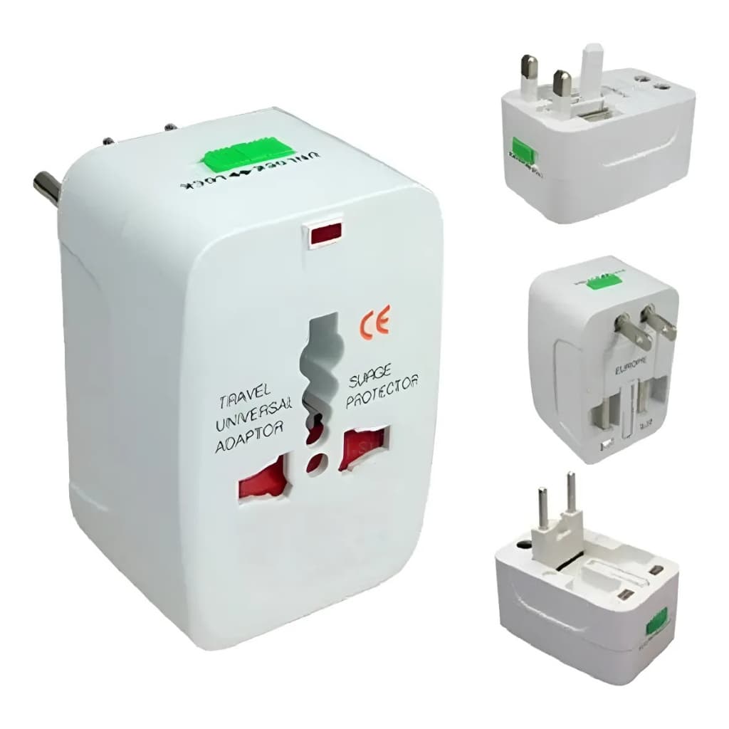 kit 2 Adaptador De Tomada Universal Eua/ Europa / Uk / Austrália