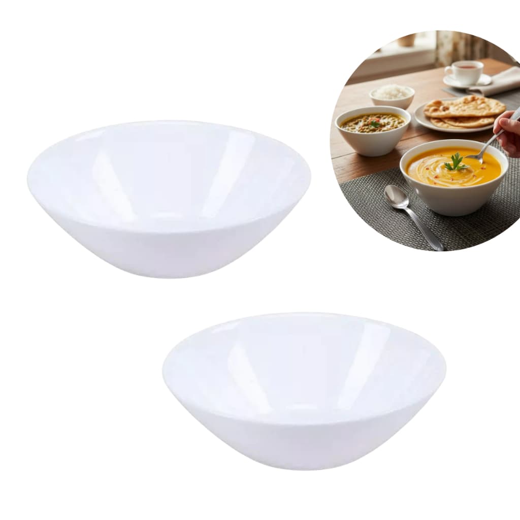 Jogo de Bowl Fundo de Vidro 840ml 17cm Ideal para Sopa Salada e Massas Saladeira Mesa Posta Cozinha