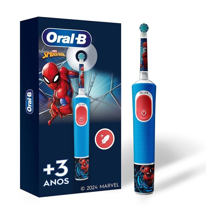 Escova de Dente Elétrica Infantil Pro Kids 3+ Spiderman Oral-B