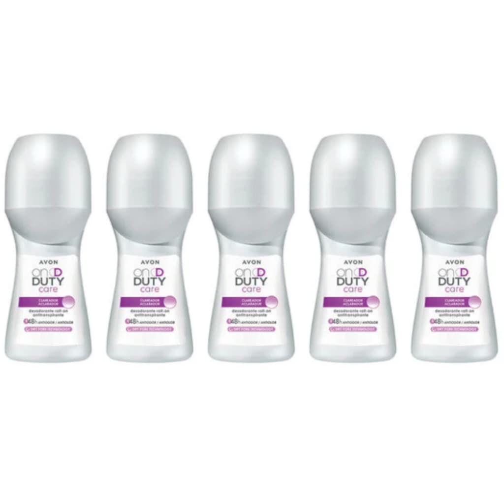 Kit com 05 desodorantes antitranspirante Roll-on CLAREADOR 50ml - Avon