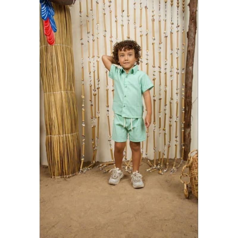 conjunto mauricinho no linho conjunto menino com botões.