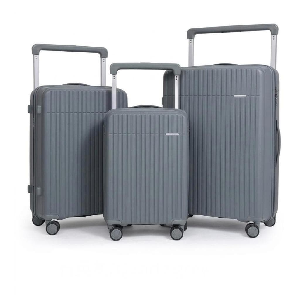 Kit Conjunto 3 Malas De Viagem Polipropileno Reforçado Resistente Zíper Duplo Antifurto 8050#-3