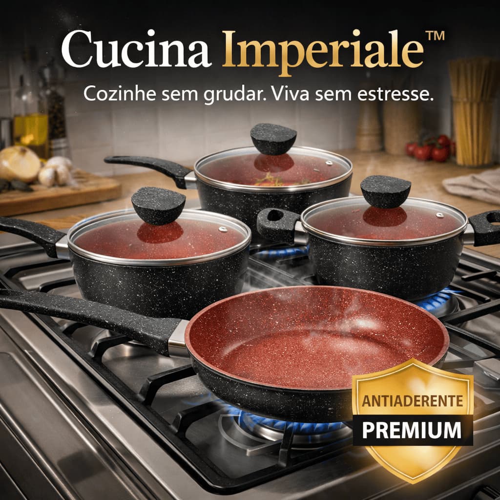 🔥 Jogo de Panelas Antiaderente 4 Peças Indução Vidro Premium 🔥