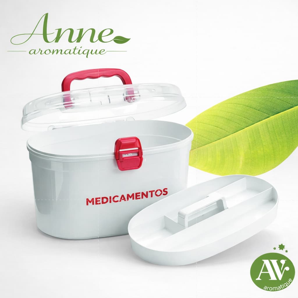 Frasqueira Medicamentos Oval Com Bandeja Branca 4,4l Nitron