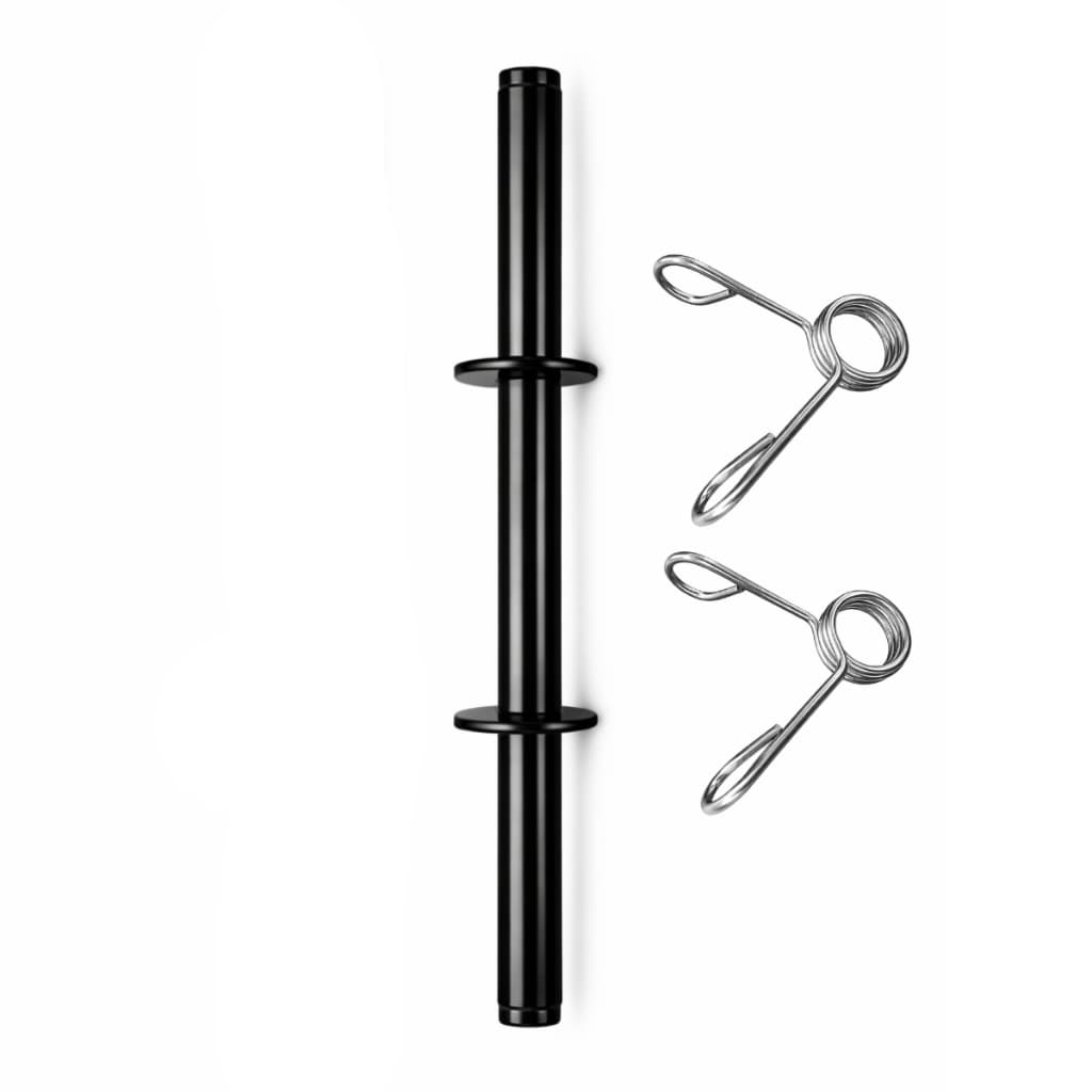 Barra 40 Cm Reta Preta em Aço Unidade Ideal para Musculação e Treinos em Casa ou Academia com Qualidade