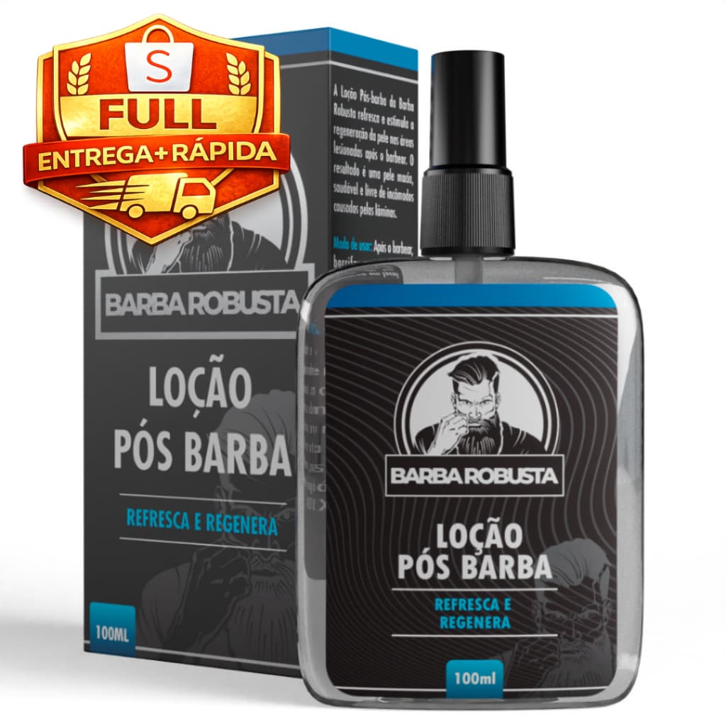 Loção Pós Barba Anti Foliculte Auxilia na Recuperação da Pele Sensação Refrescante Barba Robusta