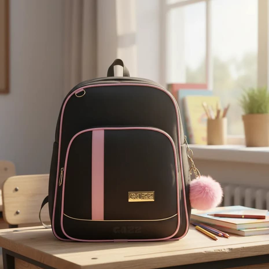 Mochila Pequena Para Passeio Menina/Menino Feminina Reforçada Alça Regulavel + Chaveiro Pompom