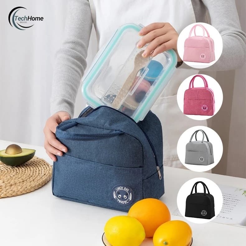 Lancheira Bolsa Marmiteira Térmica Feminina Reutilizável Prova de Vazamentos para Trabalho e Academia