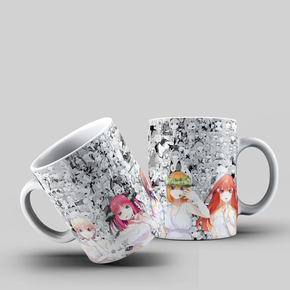 Caneca Personalizada The Quintessential Quintuplets Irmãs Nakano Anime