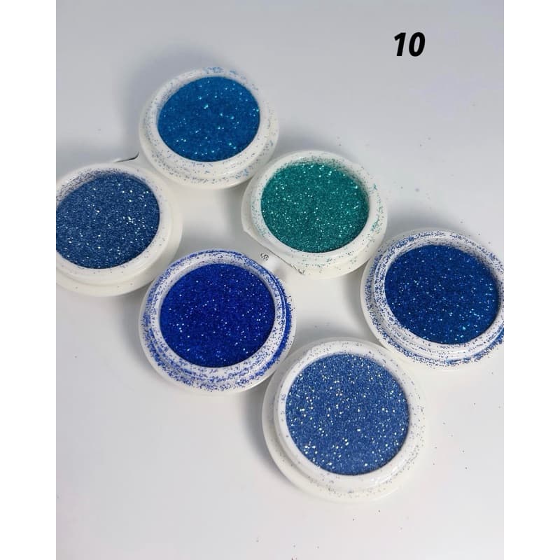 kit 06 Cores de Glitter Nail Art e Glitter Fino Glitter flocado