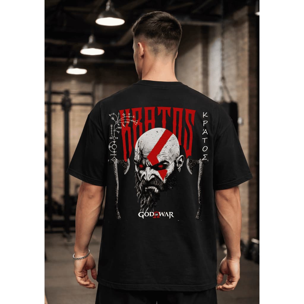 Camiseta Oversized God Of War Kratos Ps2 Jogo Personagem Historico