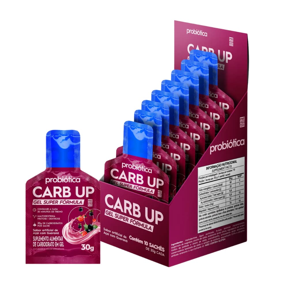 Gel Energético Carb Up Gel Super Formula - Caixa c/ 10 Sachês - Probiótica
