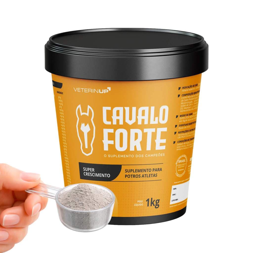 Cavalo Forte Super Crescimento 1kg - 4x mais Potente Crescimento e Desenvolvimento do Potro