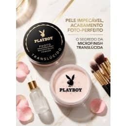Pó Translúcido Solto de Finalização Facial Microfinish Powerder Playboy a Prova D'água
