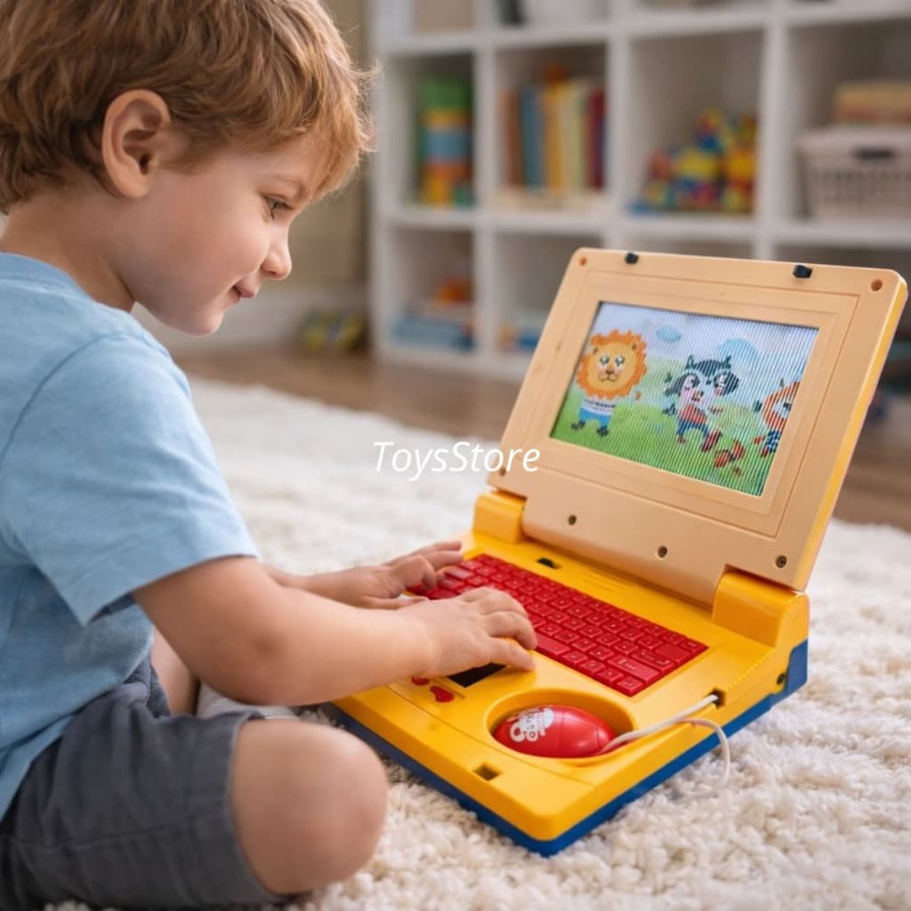 Notebook De Brinquedo Laptop Infantil Musical Com Luz Educativo