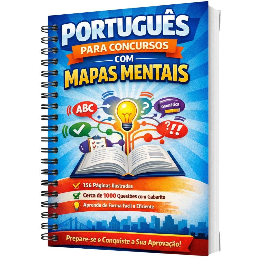 Português para concursos aprenda com mapas mentais.