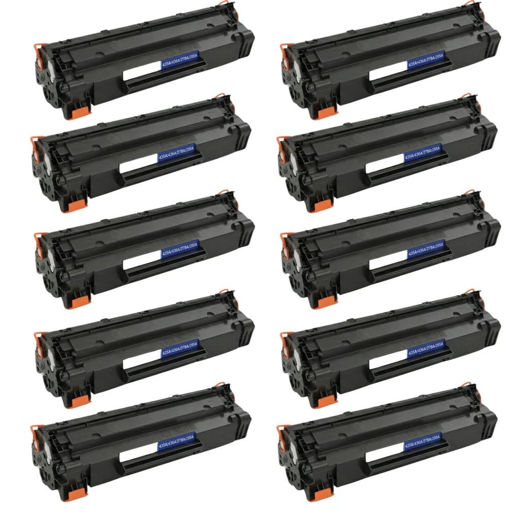 Kit 10 Toner Compatível Hp Cb435 35a P1005 P1006 P1102 M1120 M1132 Compatível com 435/436/278/285